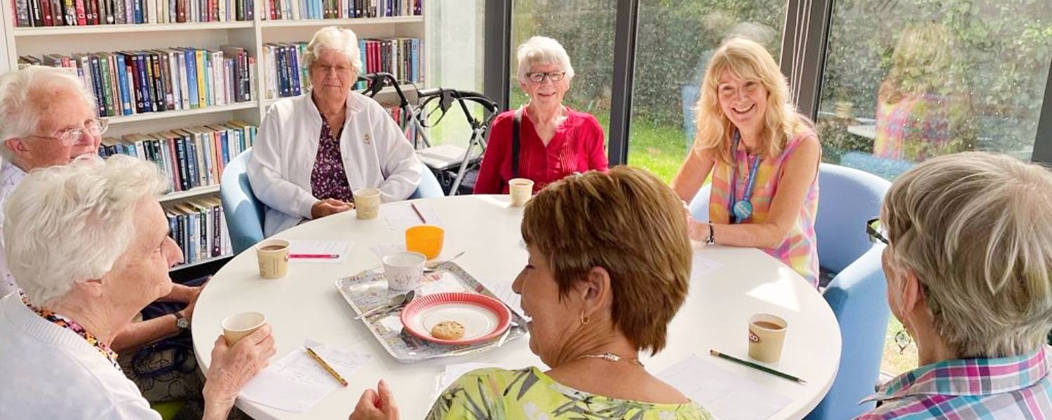 Tea and chat at the library